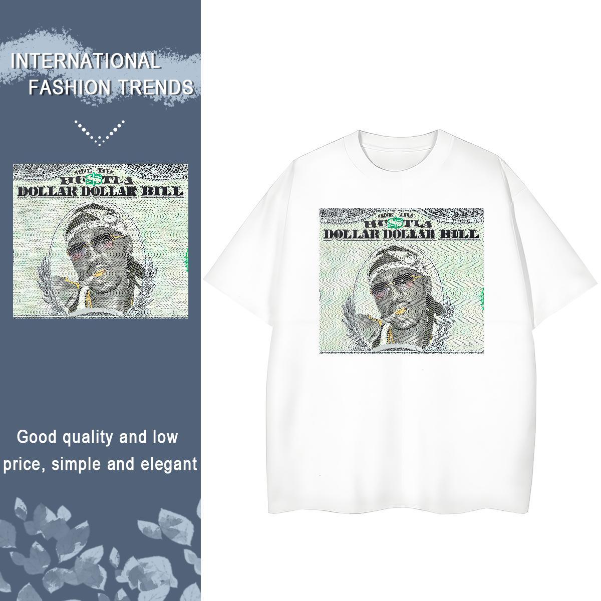 Custom T Shirt For Woman 100% Cotton 230g Breathable Soft Hip Hop cash Unisex Tshirts 5A Oversized L-4XL Clothes Shirt