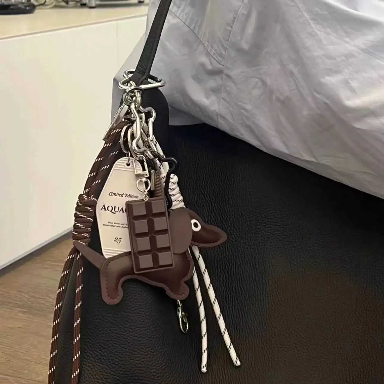 Keychains Lanyards Ins Original Designed Baseball Keychain Nylon Woven Rope Pendant DIY Tren Heart Mixed Bag Phone Decor Handmade Women Girl Gift J241