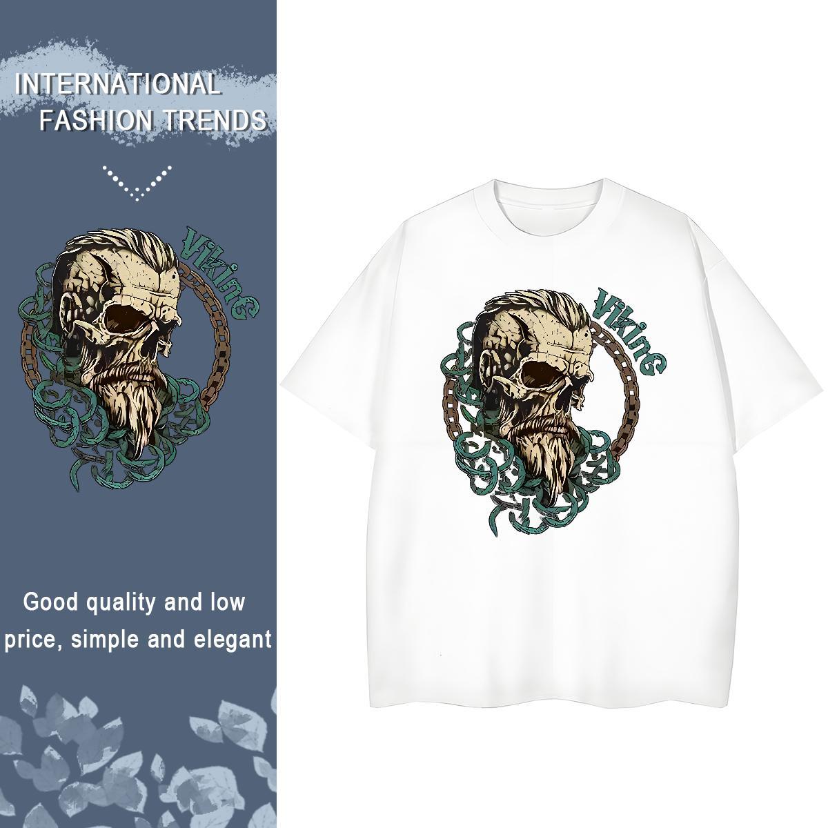 2024 Designer T Shirts Women 230g Cotton Crew Neck Casual skull Unisex Tshirts Wholesale Anime Print Wear