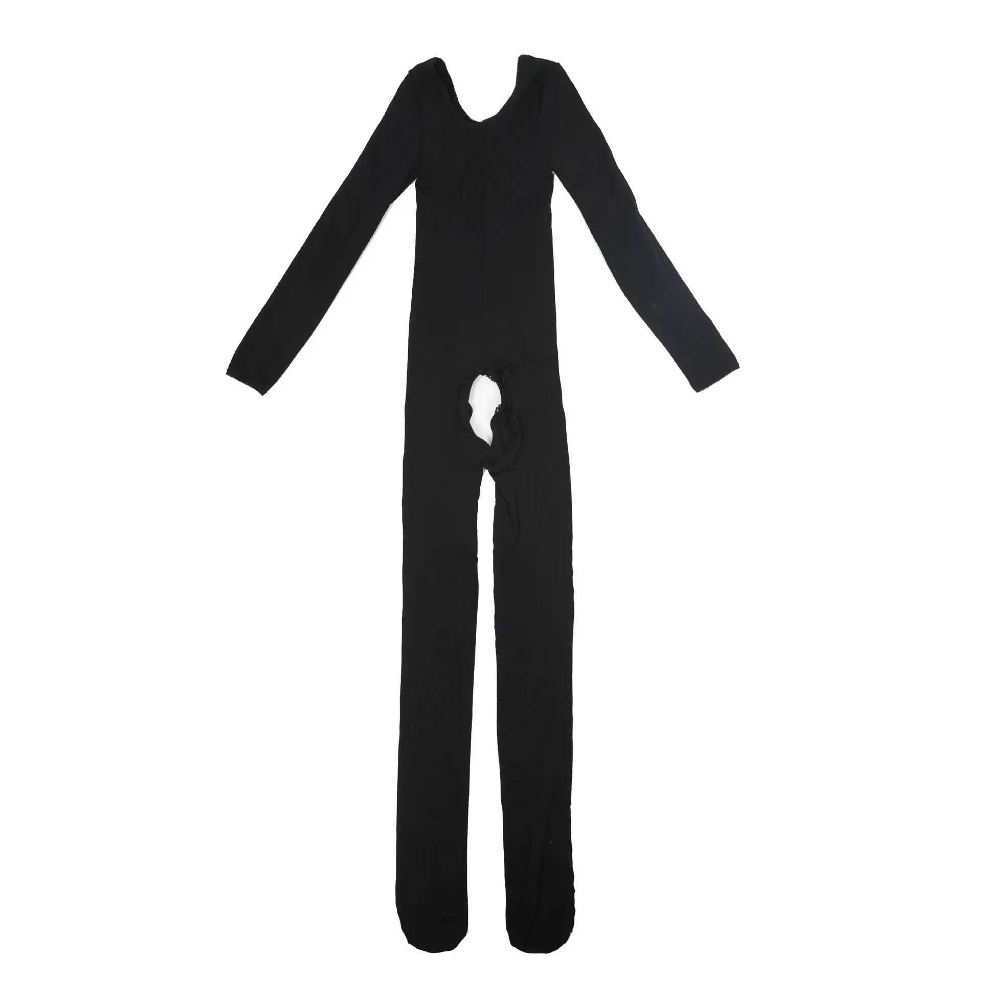 Women's Thermal Underwear Womens Plus Velvet Warm jumpsuit Womens Open Crotch Ultra Thin Thick Stocking Integrated Zipper Crotch Plus Size Y24101