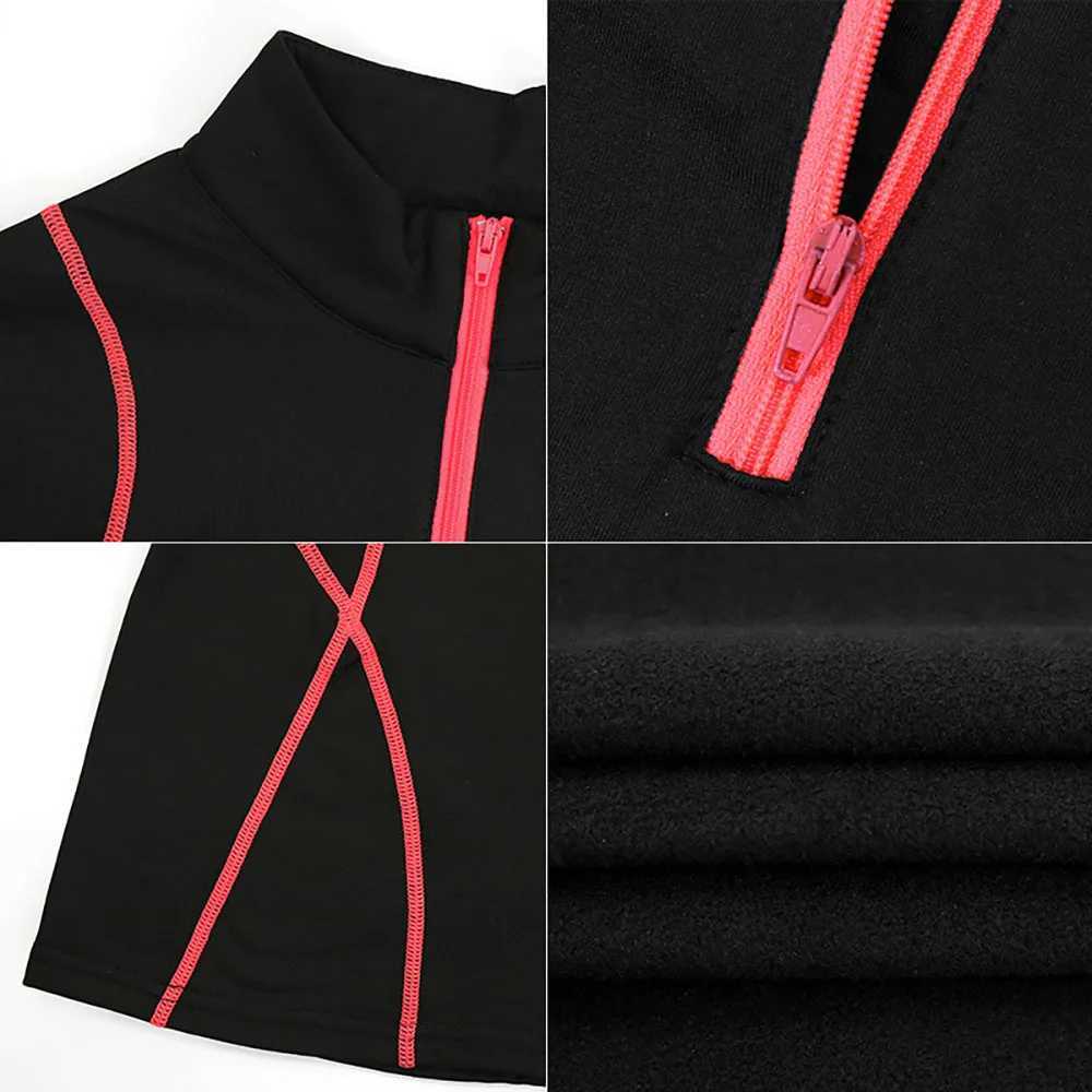 Womens Thermal Underwear Hot underwear womens motorcycle winter warm underwear bottom top motorcycle skiing tight fit long Sleve fitness running shi Y