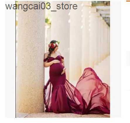 Maternity Dresses Classic fashion Elegant Lace Maternity Dress Photography Props Long Dresses For Photo Shoot Pregnant Dress Pregnant Clothes L240910