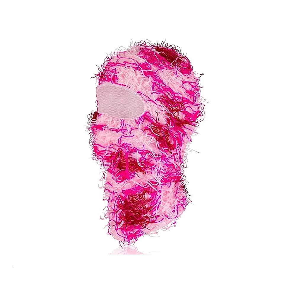 Balaclava Distressed Knitted Full Face Ski Mask Shiesty Camo Wool 241009