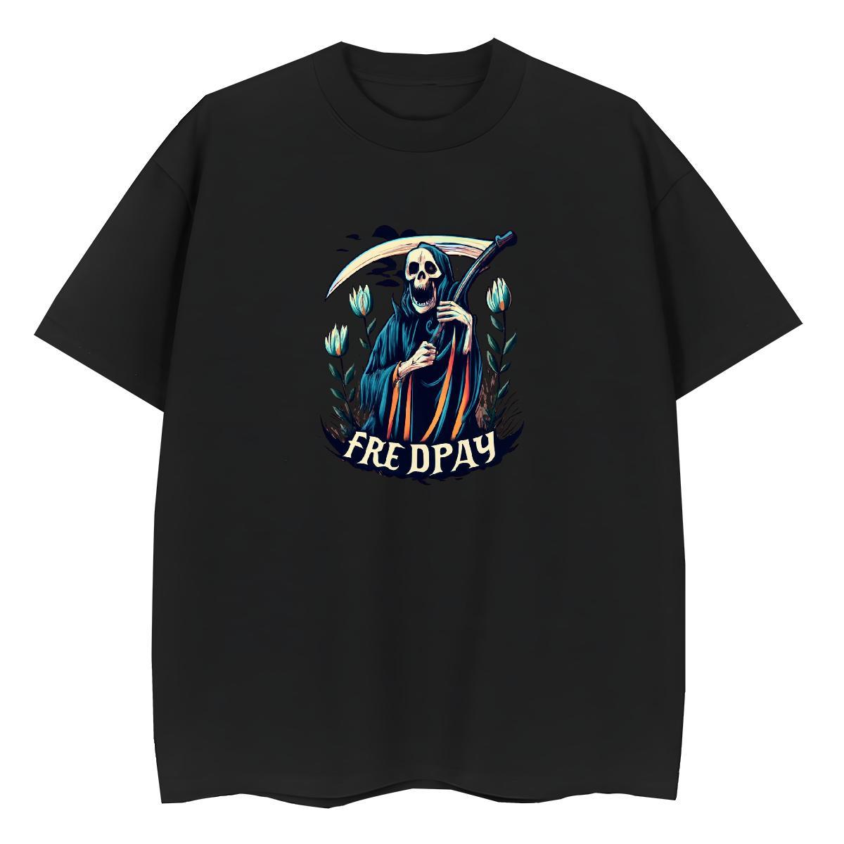 2024 Women T Shirts 230g Pure Cotton Breathable Crew Neck Casual Beach skull Womens Tshirts Free Shipping Customized Print Tee Shirt