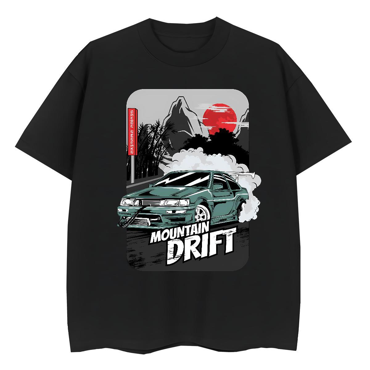 Custom T Shirts Women 230g 100% Cotton Breathable Short Sleeve Street Casual mountain Womens Tshirts Loose DIY Anime Tees Shirts