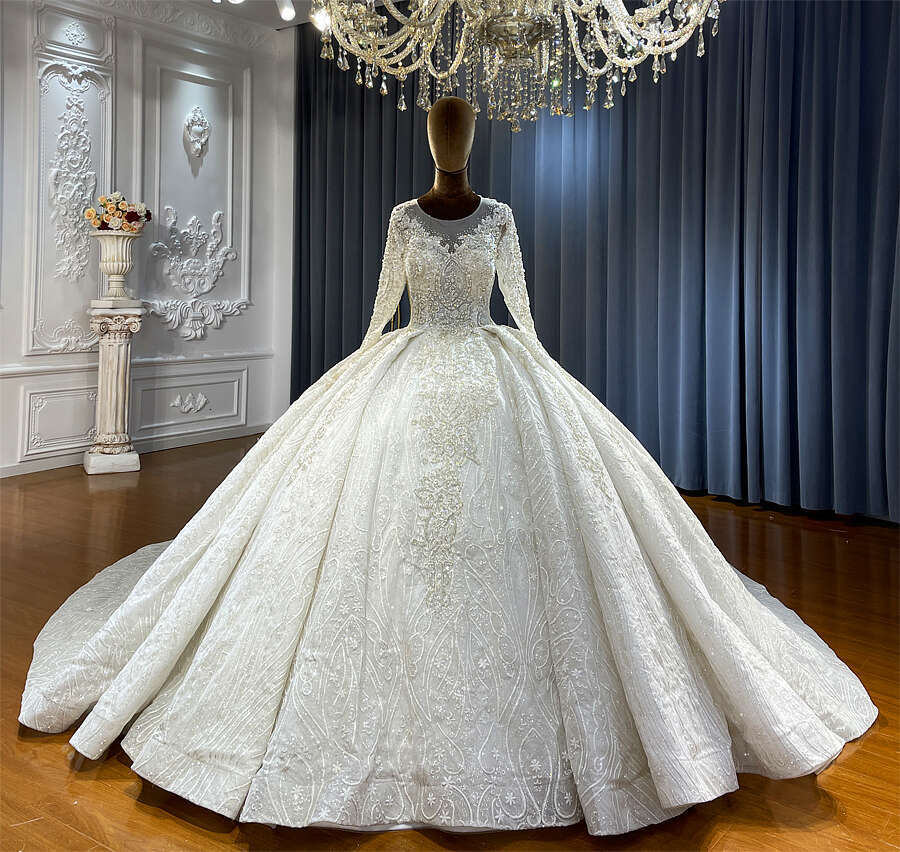Puffy Ball Gown Wedding Dress For Bride