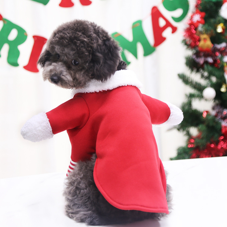 Christmas Dog Costume Outfit, Xmas Puppy Santa Claus Clothes Suits Hat Pet Dogs Cats Party New Year Funny Cosplay for Small Medium and Big Pets