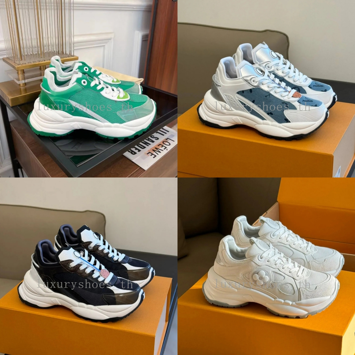 Designer Trainers Run 55 Sneakers Men Women Shoes Platform Trainer Printing Sneaker Leather Shoe Run Away Trainer Rubber Sole Sneaker Vintage Outdoor Shoe