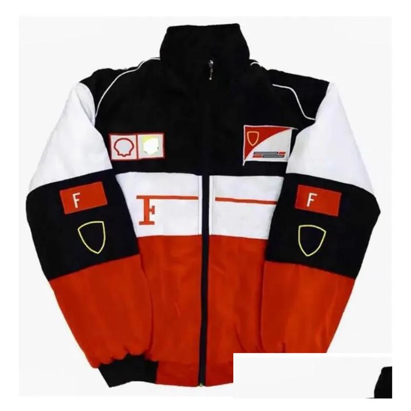 Apparel Upgrade F1 Formula 1 Racing Jacket Winter Car Full Embroidered Cotton Clothing Spot Sale Drop Delivery Automobiles Motorcycle WB14