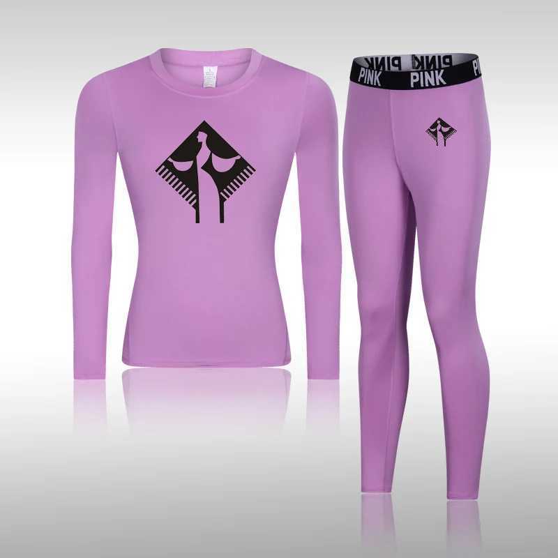 Women's Thermal Underwear Womens sauna suit quick drying hot underwear compression exercise fitness running set ski underwear set Y241011AX0U