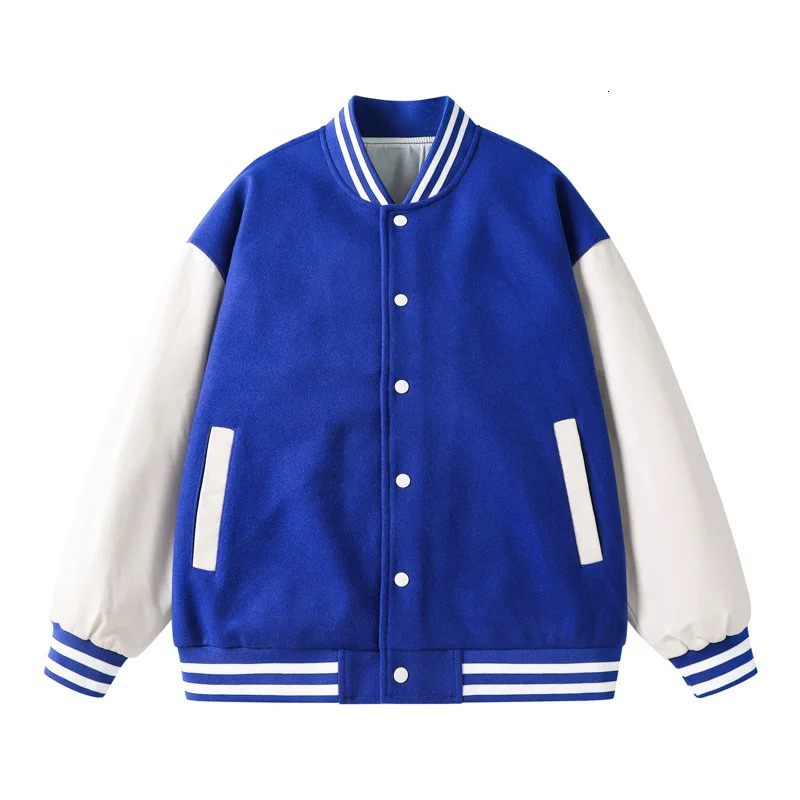 Bomber jacket mens loose hiphop casual patch work unisex embroidered street college baseball 241010