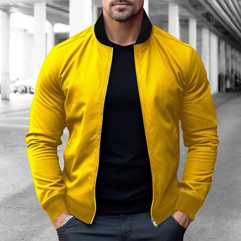 European and American Mens Jacket Spring and Autumn Trendy Jacket Youth Casual All-Matching plus Size Loose Baseball Uniform 241011