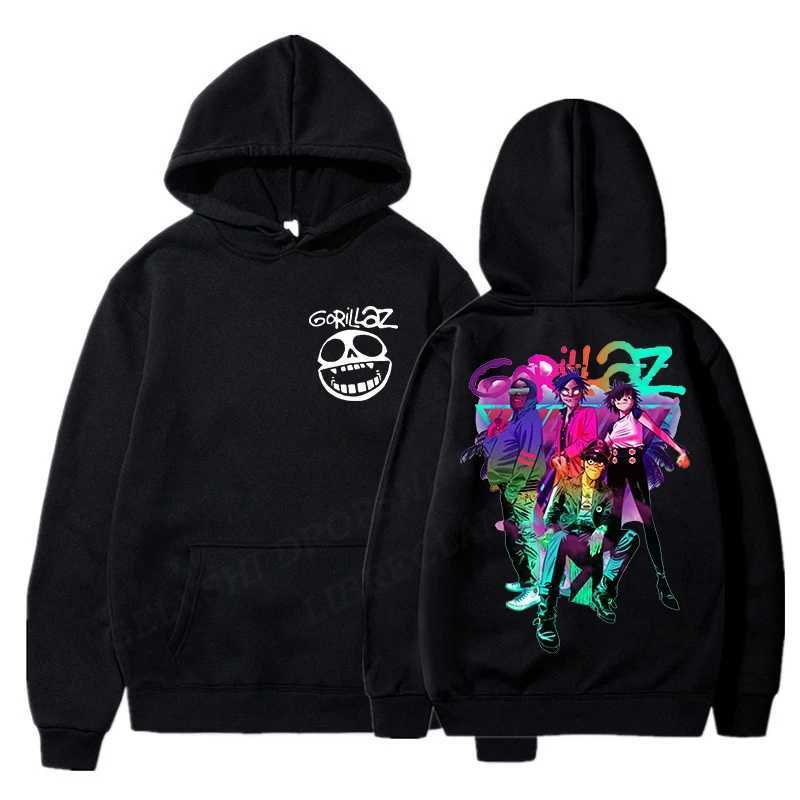 Rock Band Gorillaz Print Hoodies Men Woman Y2k Hoodie Hip Hop Streetwear Hooded Sweatshirts Harajuku Pullovers Unisex Clothing LX241011