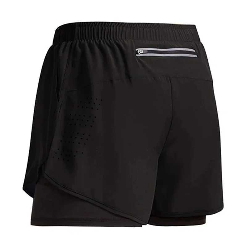 Mens Running Shorts Quick-drying Fitness Ventilate Double Layer Shorts Men New Sport Workout Training Bodybuilding Short Pants W250724