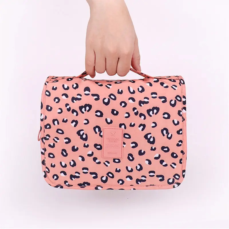 Makeup bag womens travel bag waterproof toilet beauty organizer womens bathroom Necester makeup storage bag with hooks 241008