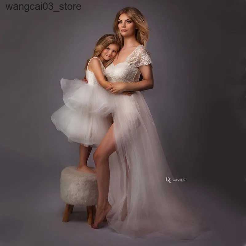 Maternity Dresses Sexy Maternity Photoshoot Tulle Dresses Black/White Premama Slim Lace Bodysuit Pregnant Woman Photography Prop Long Mesh Dress L2409