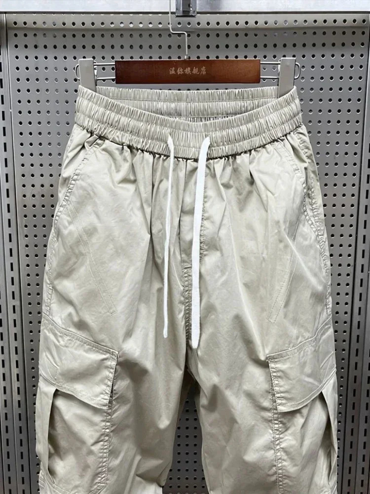 Mens Trouser Harem Mens Cargo Pants Multi Pocket Summer Emo Casual Harajuku Regular Suitable for Y2k Long Clothing 241007