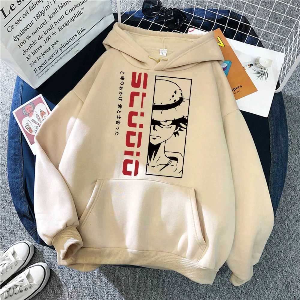 One Piece Monkey D. Luffy Printed Sweatshirt For Mens Casual Loose Soft Warm Hoodies Harajuku Fashion Women Hooded Streetwear LX241011