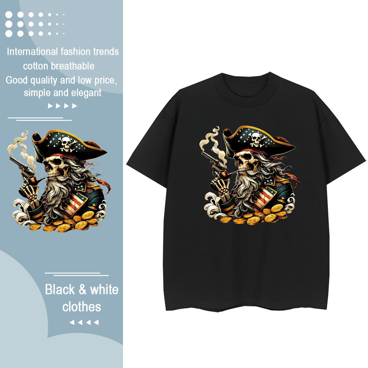 2024 DIY T Shirt For Woman 100% Cotton 230g Comfortable Hip Hop Street pistol Couples T Shirts Free Shipping DIY Printed Tshirts