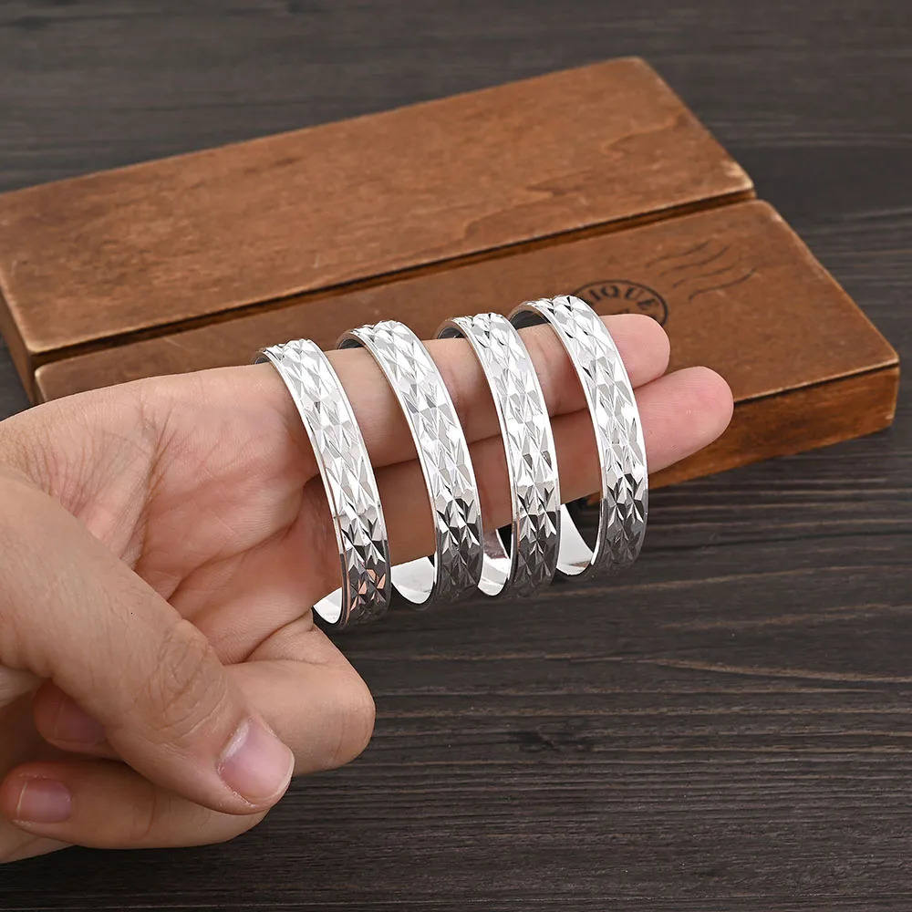 Silver 45MM Dubai Baby Cute Bracelet Ethiopian Womens Jewelry Bracelet Girls Birthday Jewelry Gift 241007