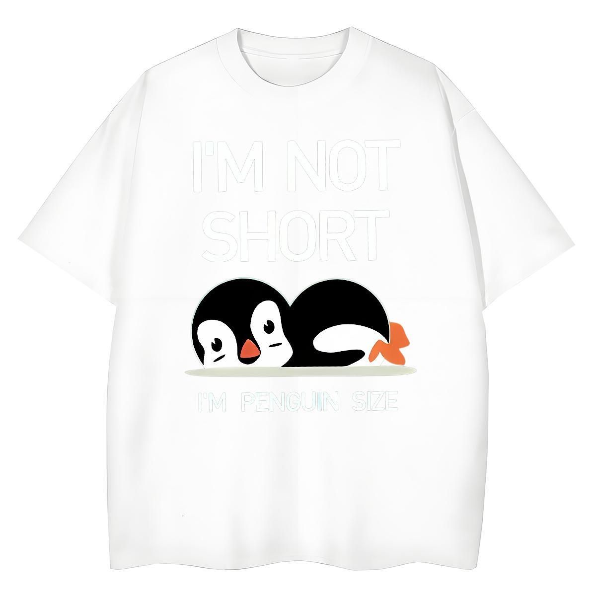 New Arrival T shirt 230g Pure Cotton Breathable Soft Street Casual penguin Womens Tshirts Designer Nice Oversized L-4XL Top Shirts