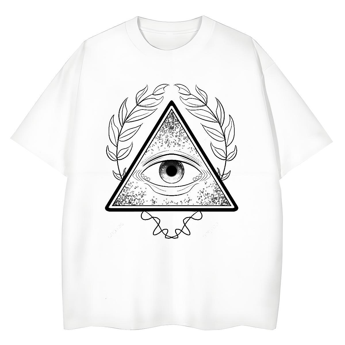 Designer T Shirts Women 230g 100% Cotton Breathable Street Wear eye of the devil Womens Tshirts Brand Oversized Tees Shirts