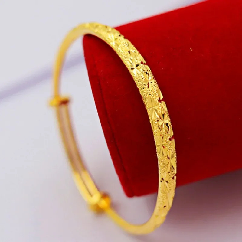 Gold Store Same Style 9999 24k Real Gold Bracelet Fashion Dragon and Phoenix Real Gold Solid Bracelet 5D Adjustable 240929