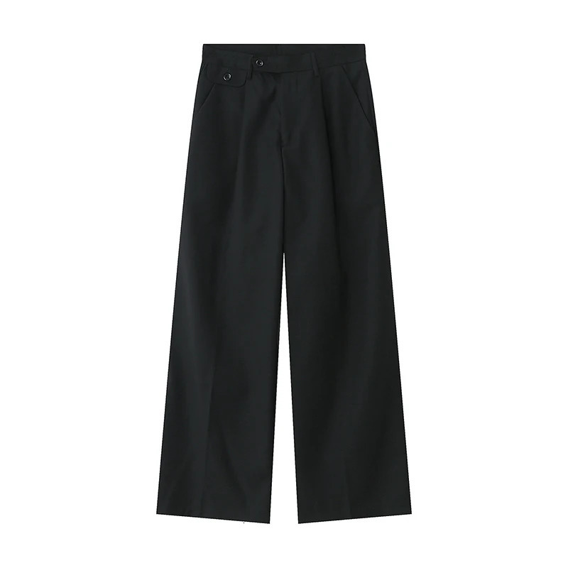 IEFB Mens Spring Casual Pants Loose Straight Korean Fashion Simple Solid Color Trouser 9A6959 241010