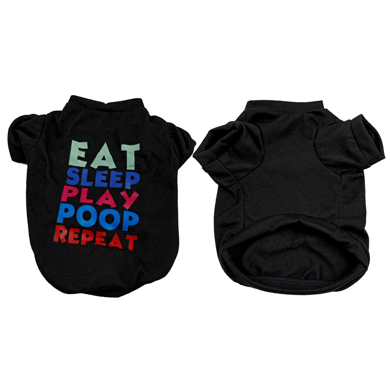 Pet Summer Clothes Cat Dog Cotton Letters Print Pet Dog Clothes Vest T-shirt