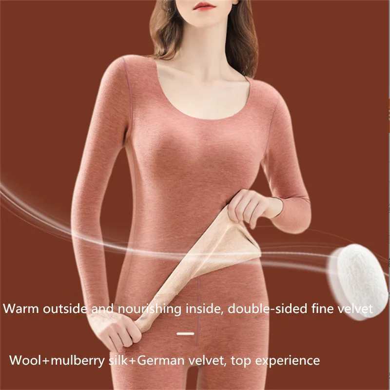 Women's Thermal Underwear Womens Warm Coat Thick Heat Storage German Velvet Autumn Coat Womens Warm Coat Y241011N78G