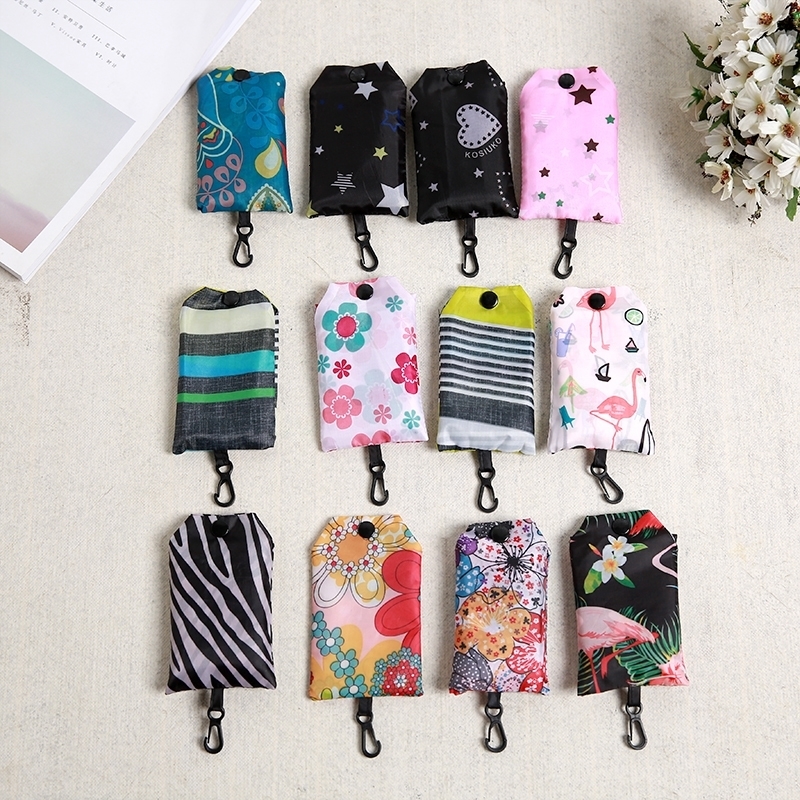 Eco Shopping Bag Fashion Foldable Reusable Tote Folding Pouch Convenient Largecapacity Storage 240925