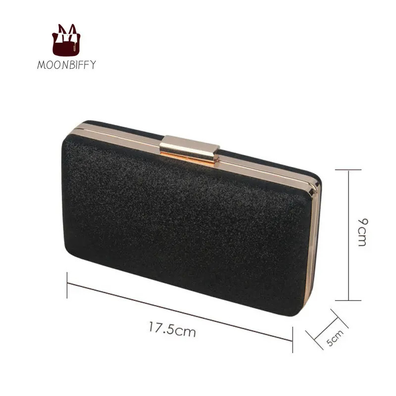 Ladies Evening Clutch Bag Sequin Female Crystal Day Wedding Purse Party Banquet BlackGold Silver 240925