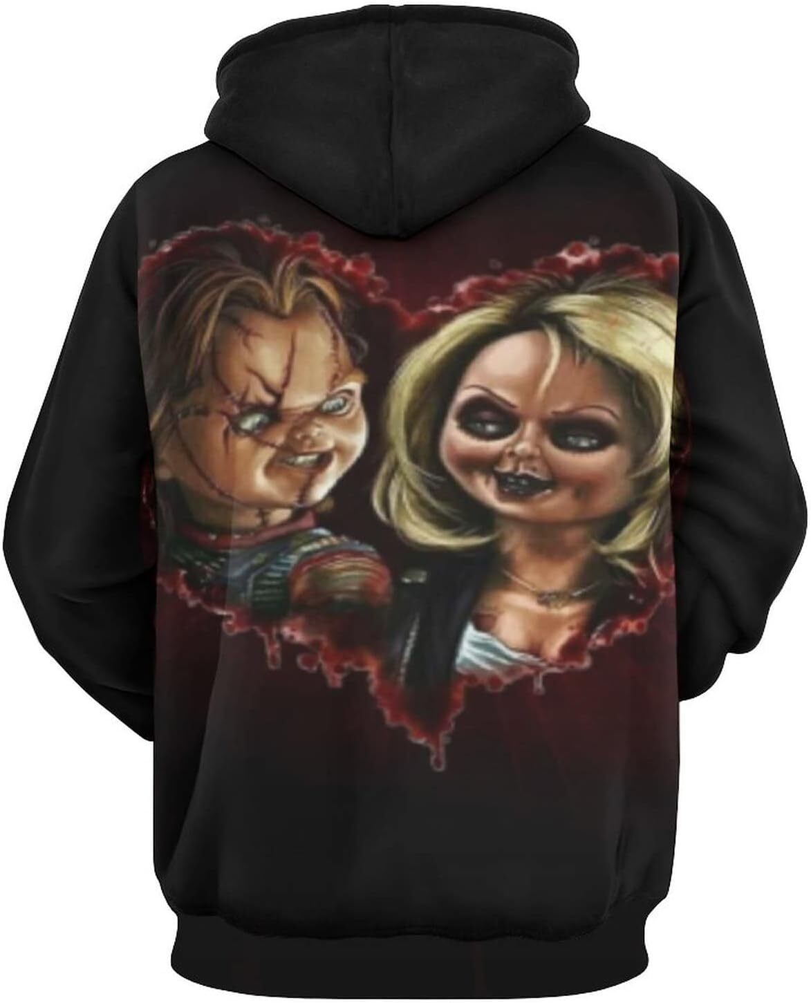 Hoodie for Mens Womens Mens Long Sleeve Chucky 3D Horror Print Hoodie Spring And Autumn Blouse Graphic Hoodies sweatshirt Pullover Long Sleeve keep wa