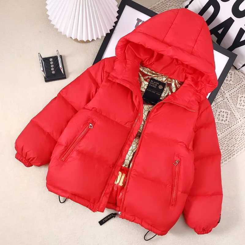 Down Coat Winter New Childrens Jacket-30C Boys and Girls White Duck Jacket Teenagers Thick Black Gold Bread H241010