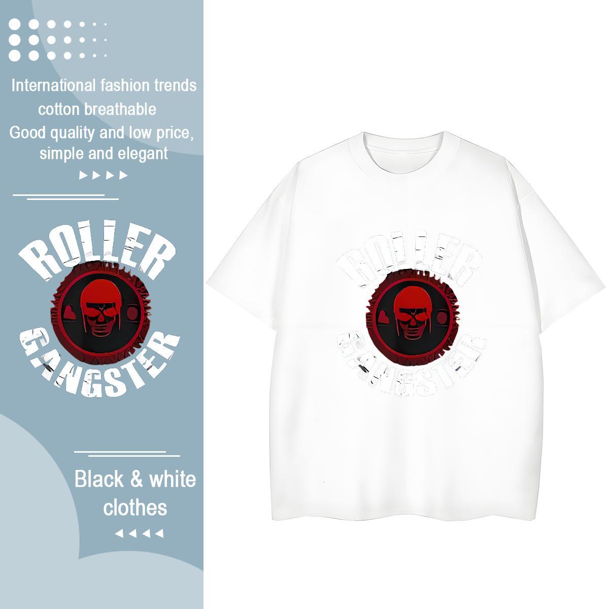 2024 Designer Women T Shirts 230g Cotton O-Neck Short Sleeve Sports Casual skull Lady T shirt Soft DIY Anime Printed Clothes