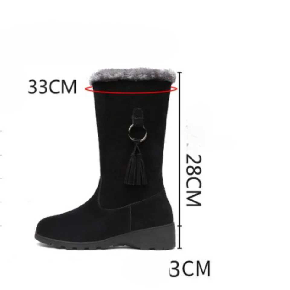 Women Snow Boots Winter Female Boots Thick Plush Zipper Non-slip Thigh High Boots Fashion Warm Fur Woman Winter Shoes Z241011