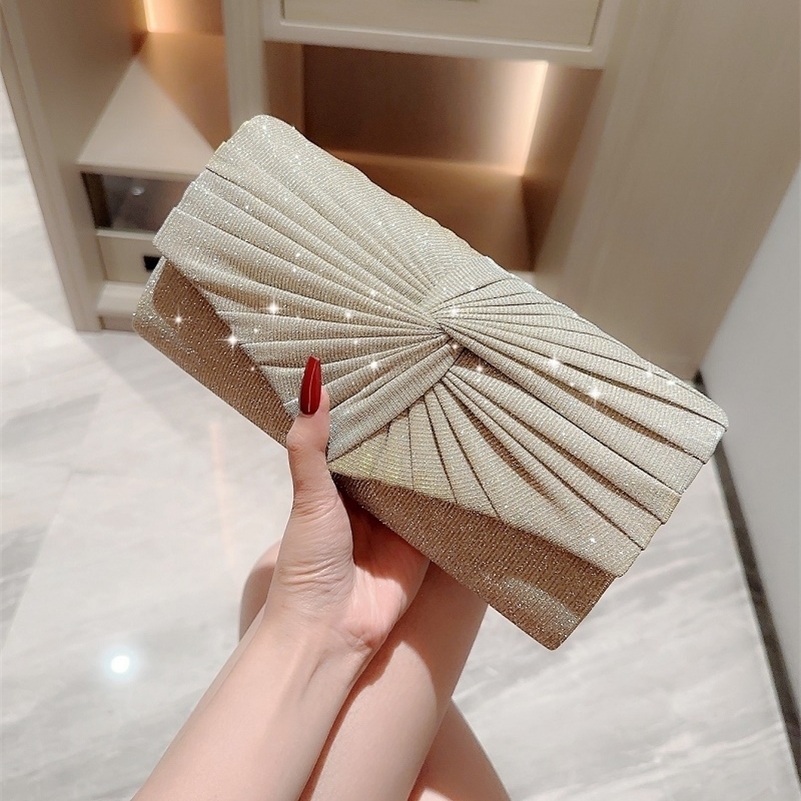 Ladies Dinner Handbag Wedding Party Shining Evening Bag Wallet Womens Dress Silver Crossbody Bags Female Travel Clutch y240925