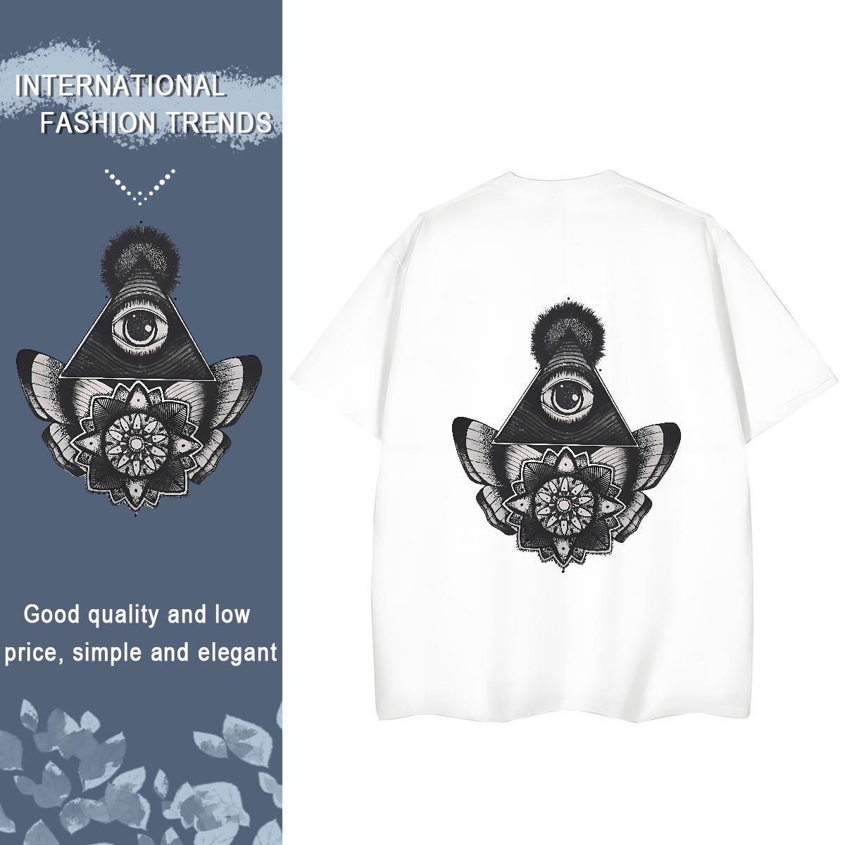 Designer Woman T Shirts 100% Cotton 230g Breathable Short Sleeve Daily Wear eye of the devil Couples T Shirts Free Shipping Graphic Tee Shirt