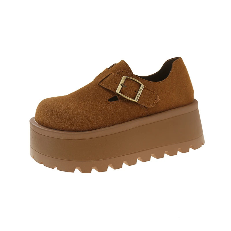 Winter Platform Apartment Womens Mary Jane Shoes Fashion Slide Comfortable Leisure Outdoor Lazy Shoes 241007