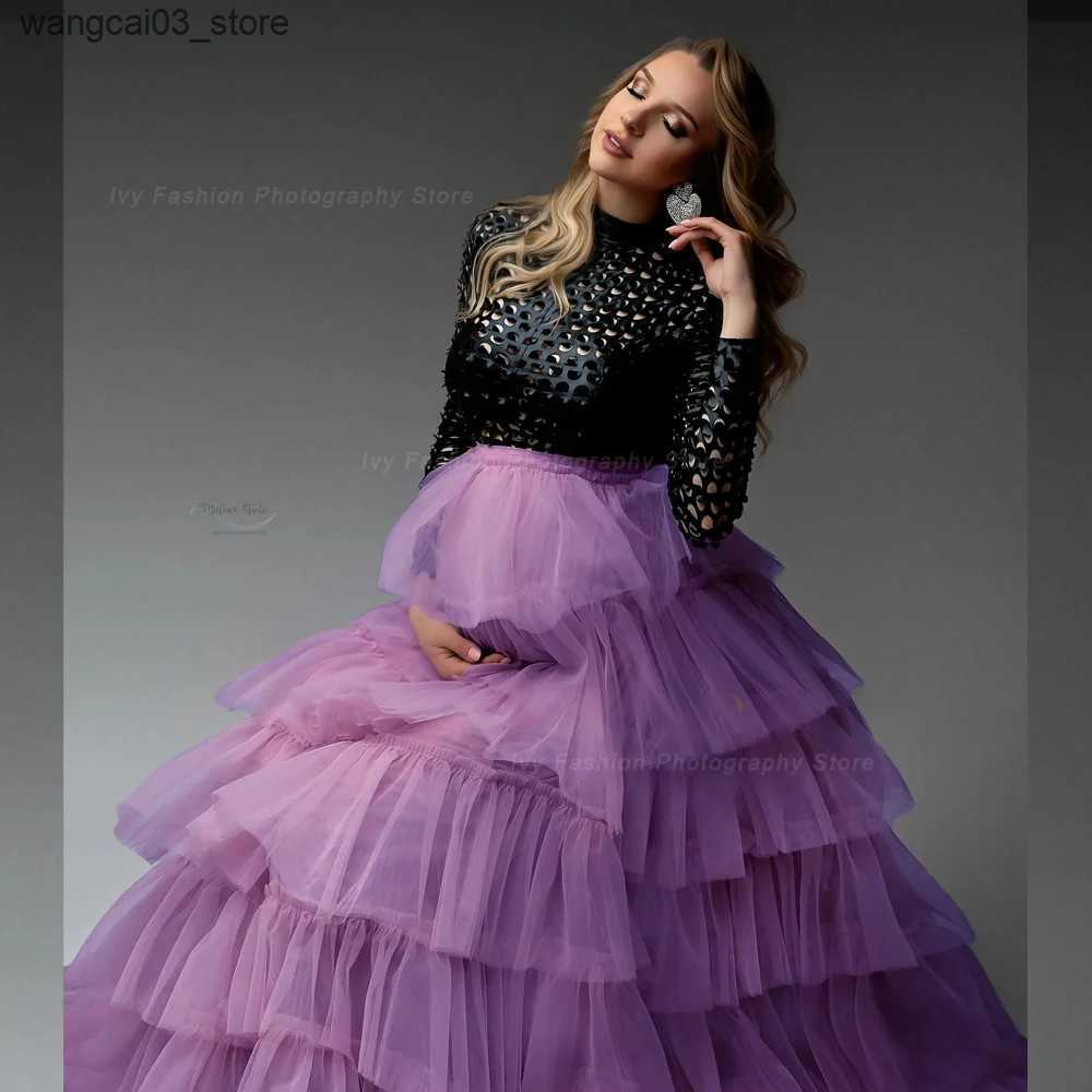 Maternity Dresses Maternity Photography Props Dress Faux Patent Leather Elastic Tight Bodysuit Photo Shoot Photography Dress For Women L240910