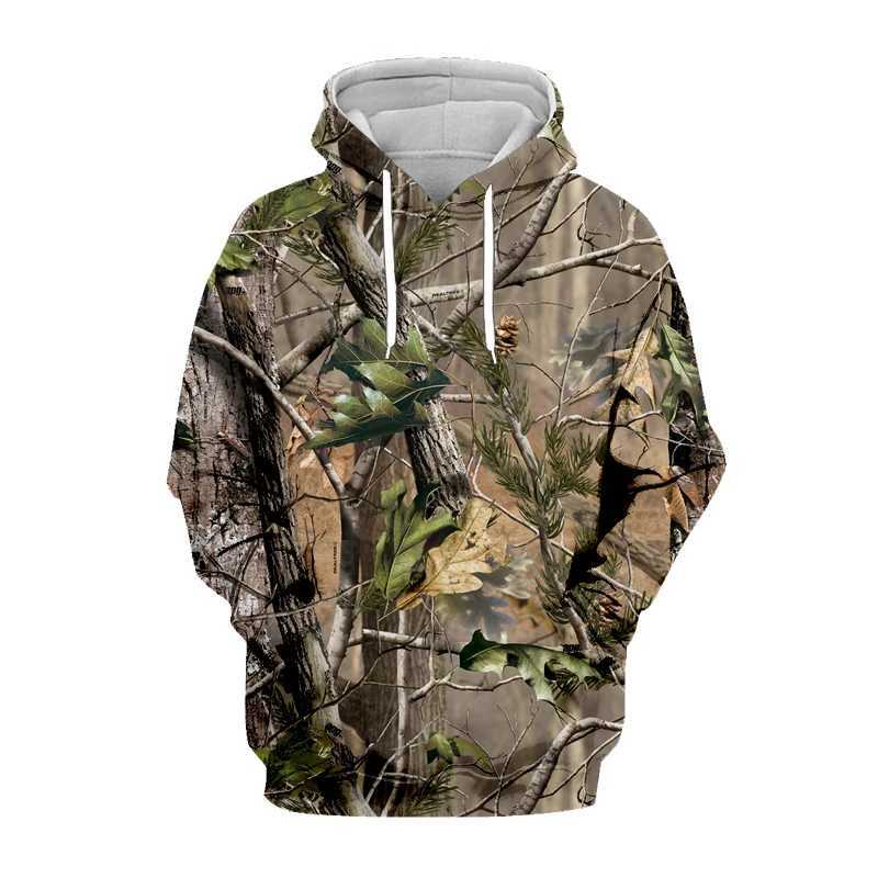 2024 Four Seasons Maple Leaf Camouflage 3D Sports Shirt Mens Fishing Outdoor Camping Hunting Clothing Jacket Mens Hoodie LX241011