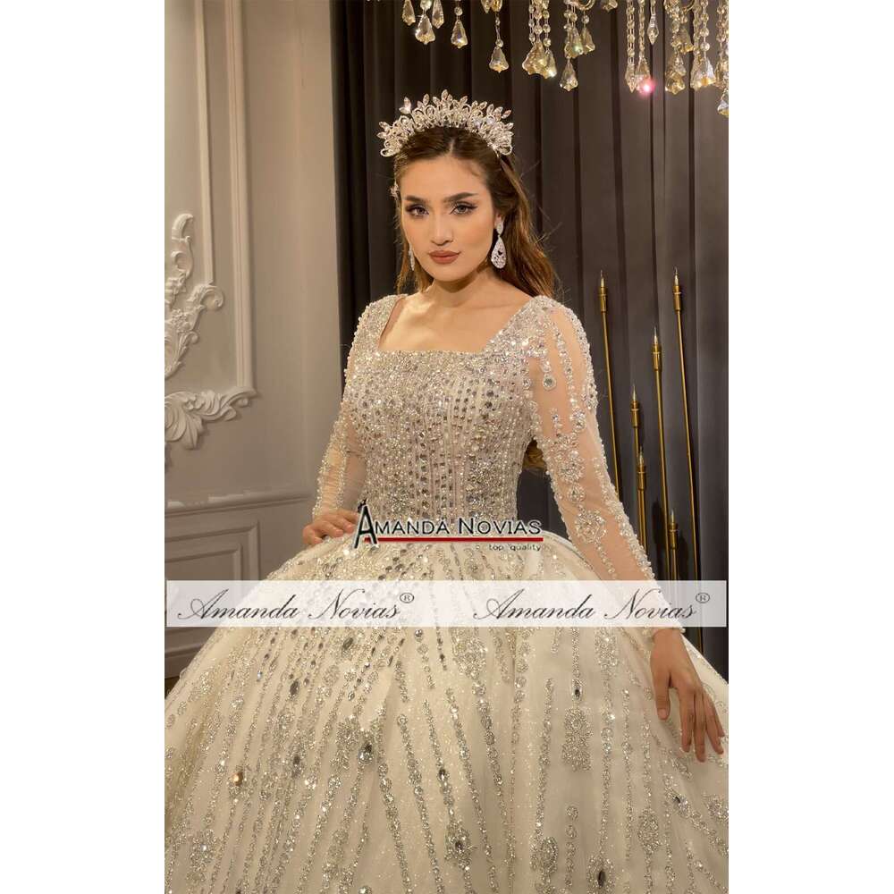 Amanda Novias Removable Necklace Crystal Wedding Dress