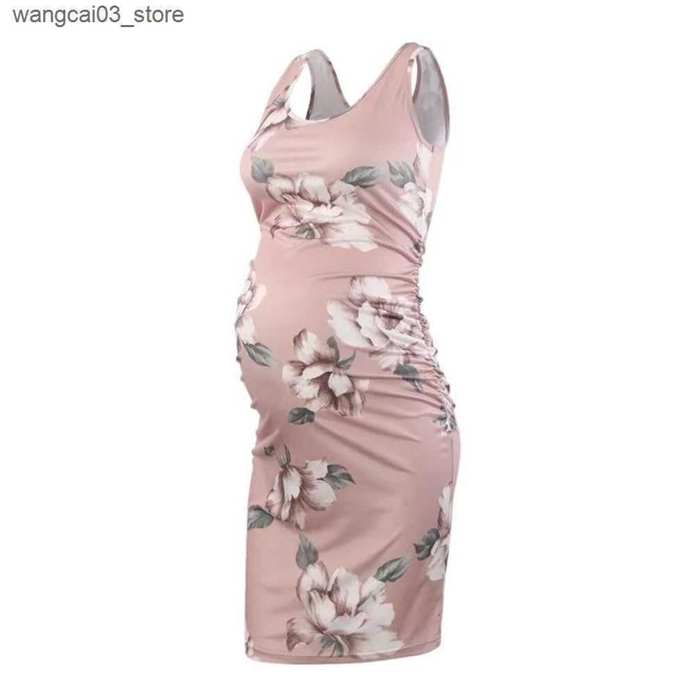 Maternity Dresses 2024 Womens Maternity Sleeveless Dresses Maternity Tank Dress Mama Baby Shower Pregnancy Dress L240910