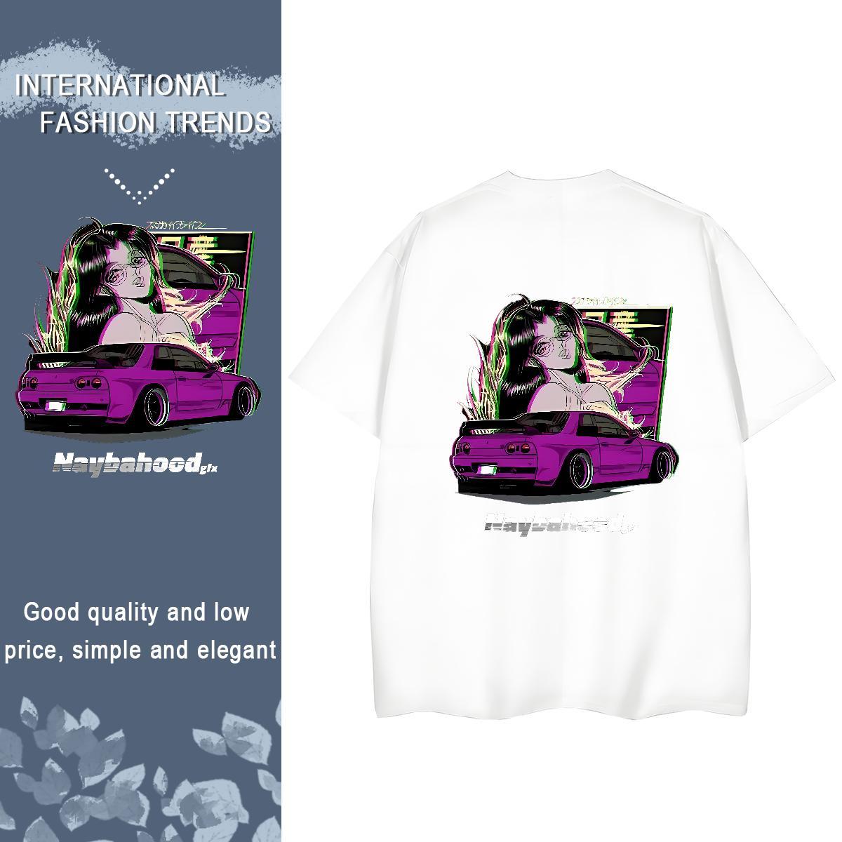 Fashion Casual T Shirt For Woman 230g 100% Cotton O Neck Short Sleeves Casual Daily Wear car Woman Tshirt Unisex Oversized L-4XL Tees Shirts