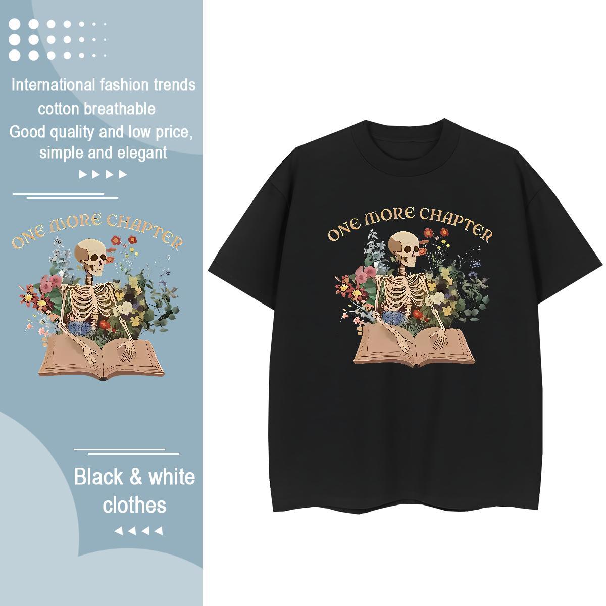 Designer Womens T Shirts 230g Cotton Breathable Crew Neck Home Outdoor flower Woman Tshirt Designer Nice Black Oversized Wear