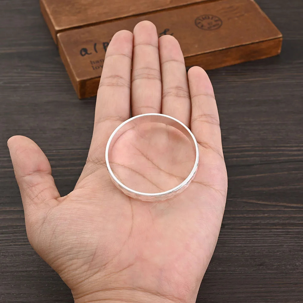 Silver 45MM Dubai Baby Cute Bracelet Ethiopian Womens Jewelry Bracelet Girls Birthday Jewelry Gift 241007