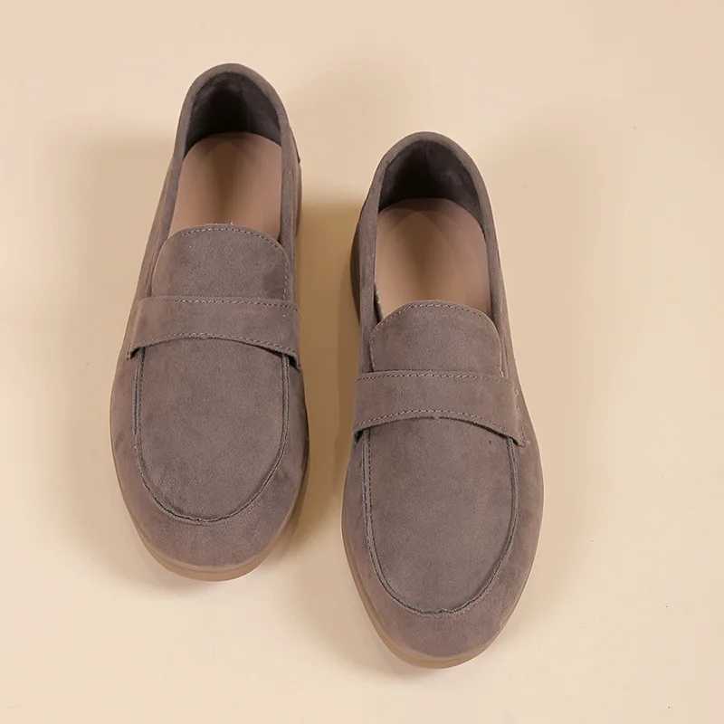 Womens flat shoes fashionable 2024 summer new square toe womens comfortable soft breathable solid color Beanie casual Loafers Y241011