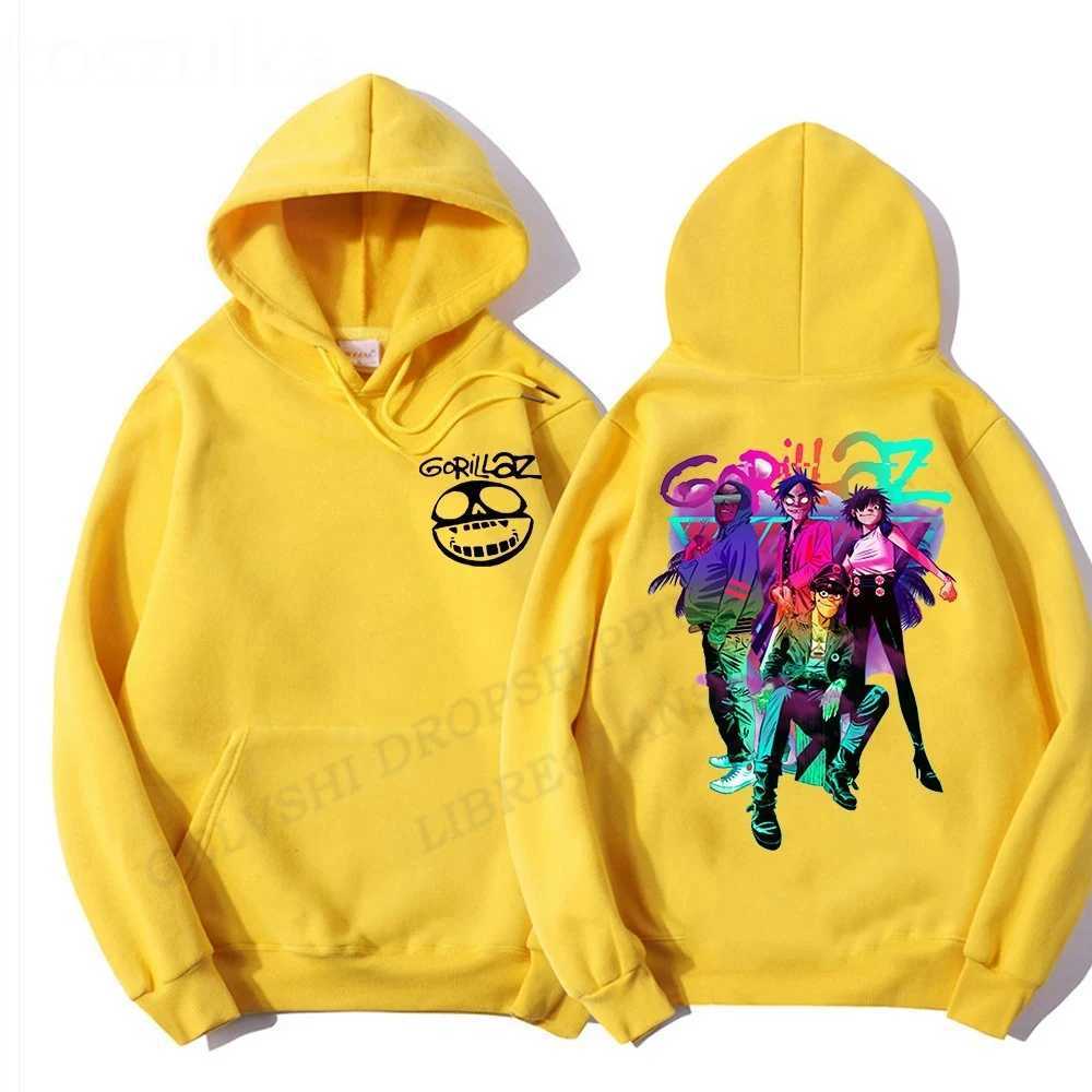 Rock Band Gorillaz Print Hoodies Men Woman Y2k Hoodie Hip Hop Streetwear Hooded Sweatshirts Harajuku Pullovers Unisex Clothing LX241011