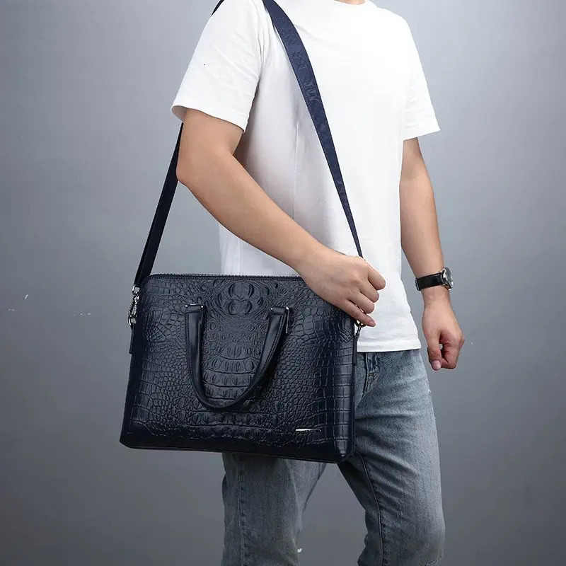 Briefcase men PU leather handbag laptop 14 computer men messenger bag husband 241008
