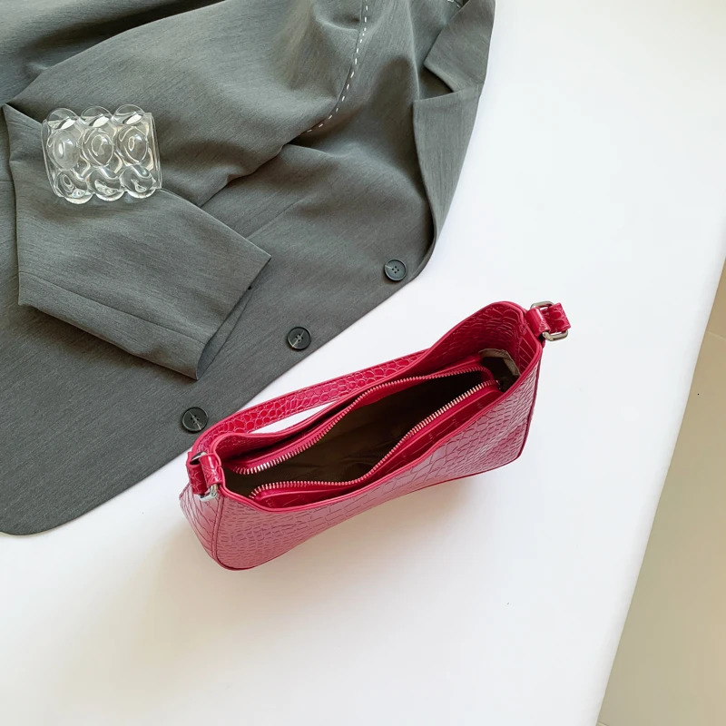 Alligator Underarm Bag for Women Party Evening Clutch Female Shoulder with Strap Purse Y2K Handbags on Sale 240925